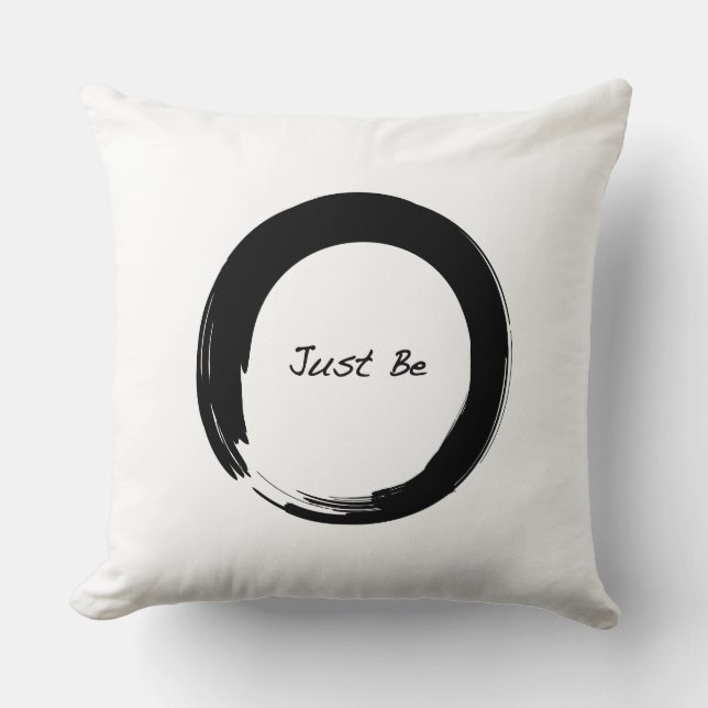 Zen Symbol with "Just Be" Cushion (Front)