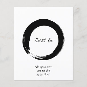 Zen Symbol with "Just Be" Flyer