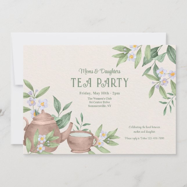 Zen Tea Party Invitation (Front)