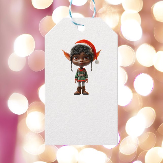 Zen Teen Christmas Elf White Gift Tag (Creator Uploaded)