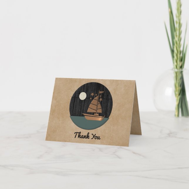 Zen Thank You Card With Sailboat (Front)