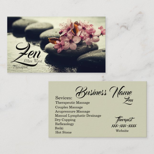 Zen Therapy Business Card (Front/Back)