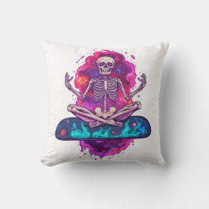 Zen to the Bone � Funny Space Yoga Skeleton Cushion