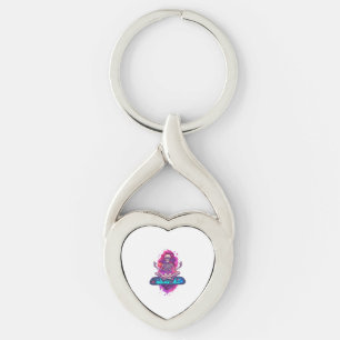 Zen to the Bone � Funny Space Yoga Skeleton Key Ring