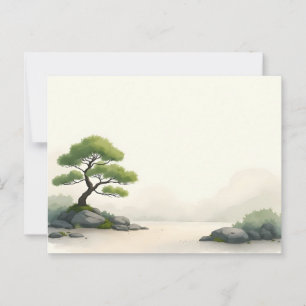 Zen Tree by a Lake Postcard