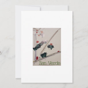 Zen Verde-Holiday Season Zen Minimalist Green Calm Holiday Card
