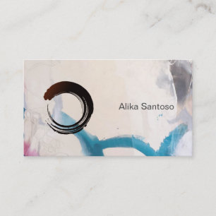 Zen - watercolor business card