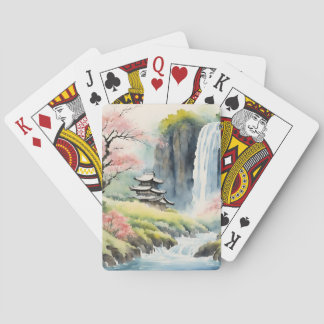 Zen Watercolor House Poker Cards