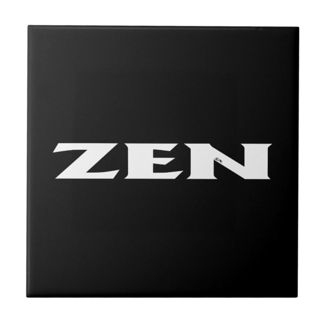 Zen white black small tile (Front)