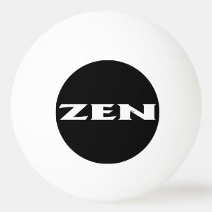 Zen white black white 1-star ping pong ball