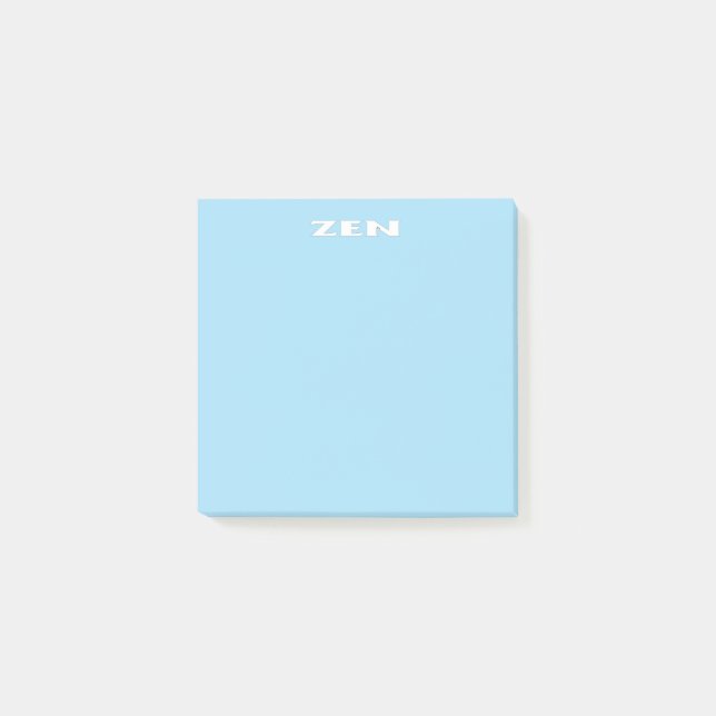 Zen white blue note pads (Front)