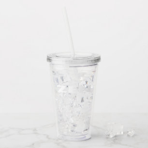 Zen white clear acrylic tumbler