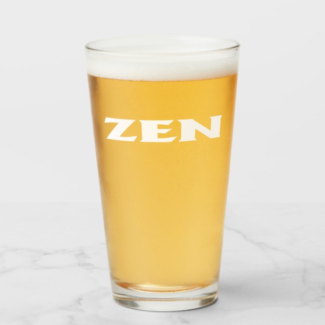 Zen white glass tumbler (Front Filled)