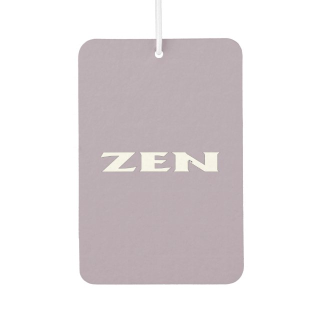 Zen white grey car air freshener (Front)
