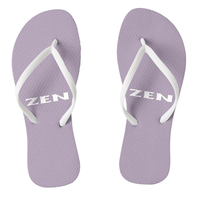 Zen white grey flip flops (Footbed)