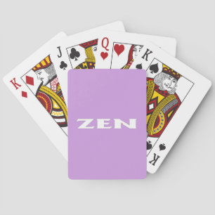 Zen white lilac Poker playing cards