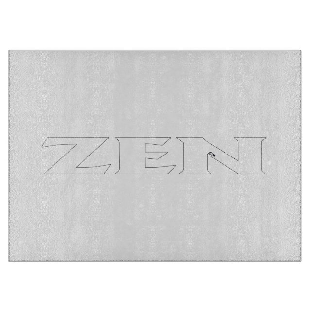 Zen white line glass cutting board (Front)