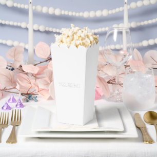Zen white line popcorn boxes