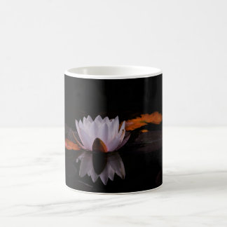 Zen White Lotus Flower Coffee Mug
