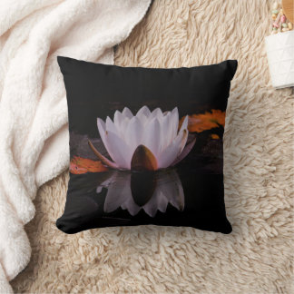 Zen White Lotus Flower Cushion