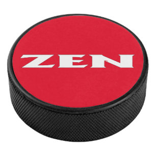 Zen white red hockey puck