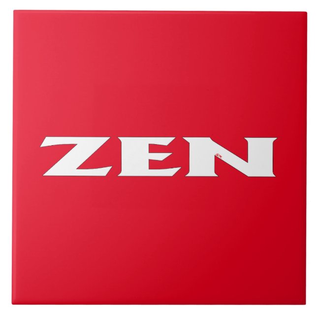 Zen white red large tile (Front)