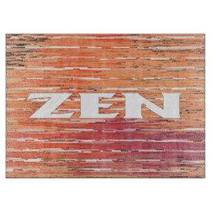 Zen white reeds glass cutting board