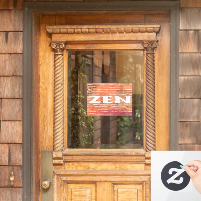 Zen white reeds window cling (Home Door)