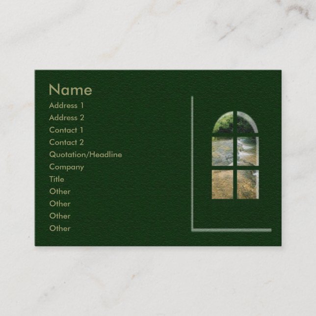 Zen-Window Profile Card (Front)