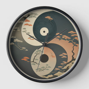 Zen Ying Yang Style Clock