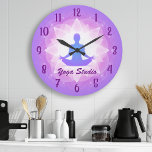 Zen Yoga Lotus Meditation Personalised<br><div class="desc">Trendy Personalised Custom Modern Zen Yoga Lotus Meditation Wall Clock by Printable Pretty. Perfect Clock for the Yoga Studio,  and makes a great gift for meditation lovers!</div>