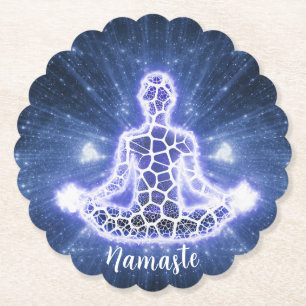 Zen Yoga Meditation Chakra Spiritual Energy Lotus Paper Coaster