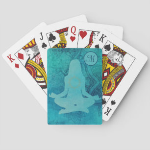 Zen Yoga Meditation Monogram Playing Cards
