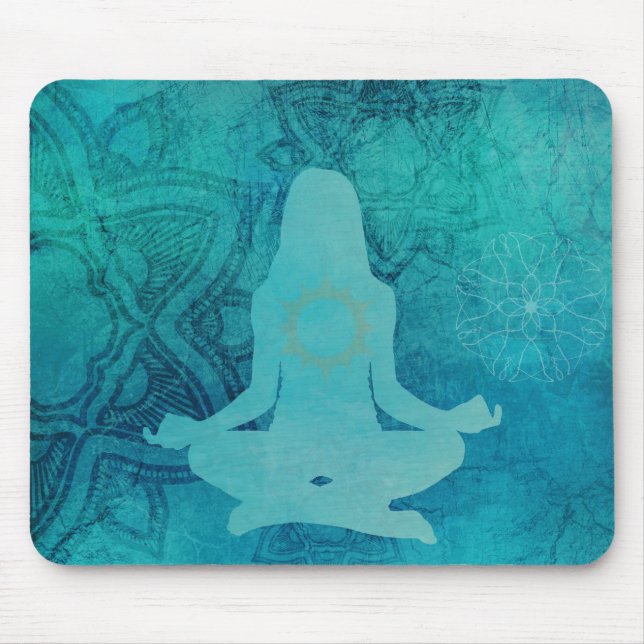Zen Yoga Meditation Mouse Pad (Front)
