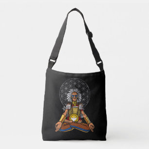 Zen Yoga Native American Chief Indian Meditation Crossbody Bag