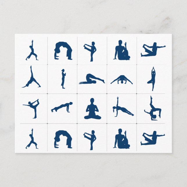 Zen Yoga Poses Lotus Tree of Life Postcard (Front)