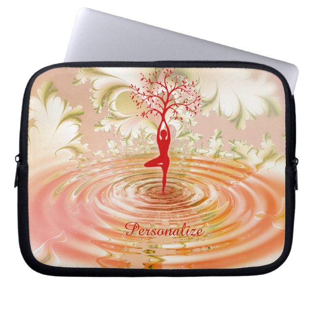 Zen Yoga Tree of Life Personalise Laptop Sleeve (Front)