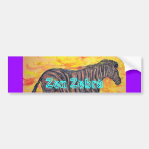 Zen Zebra Bumper Sticker