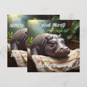 Zena The Baby Hippo Takes Time Out To Sleep, Invitation
