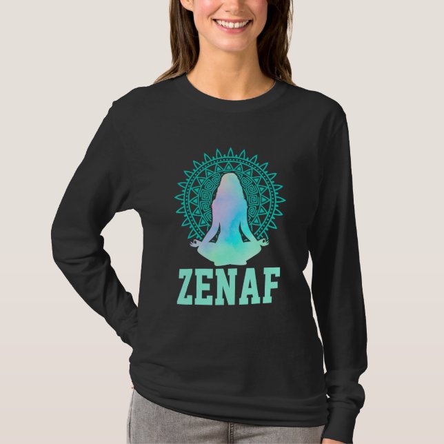 Zenaf Fitness Yoga Instructor Yoga   Exercise Medi T-Shirt (Front)
