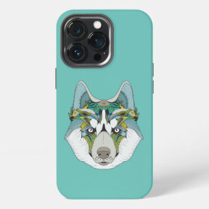 Zenart patterned Husky Dog Blue Husky Face iPhone 13 Pro Case