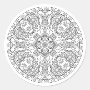 Zendala Design Classic Round Sticker