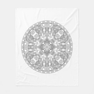 Zendala Design Fleece Blanket