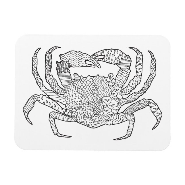 Zendoodle Crab Magnet (Horizontal)