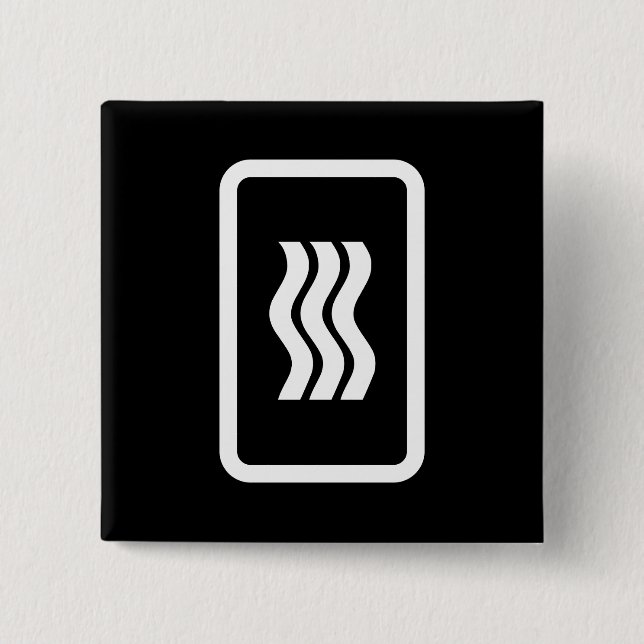 Zener Card | 3 Vertical Wavy Lines 15 Cm Square Badge (Front)