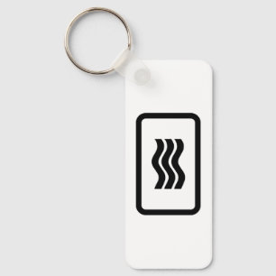 Zener Card   3 Vertical Wavy Lines Key Ring