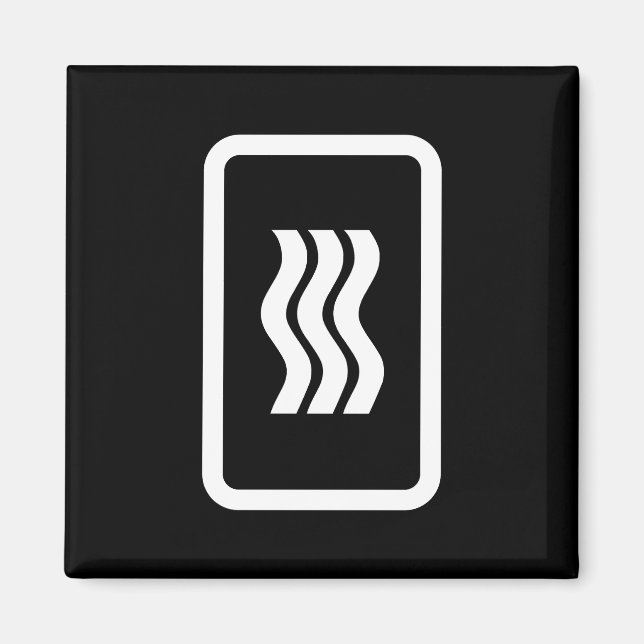 Zener Card | 3 Vertical Wavy Lines Magnet (Front)
