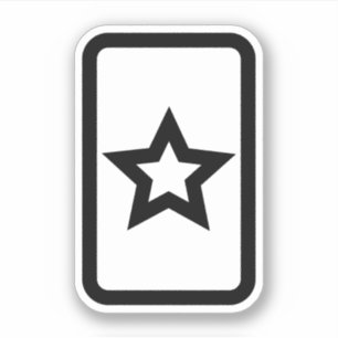 Zener Card   Hollow 5 Pointed Star