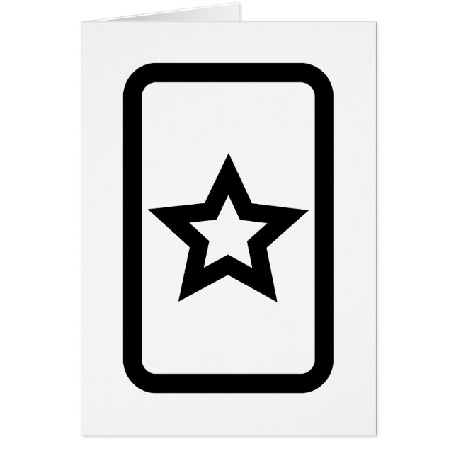 Zener Card | Hollow 5 Pointed Star Card (Front)