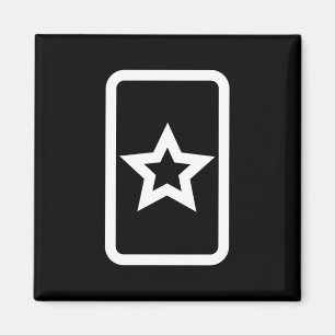 Zener Card Hollow 5 Pointed Star Magnet